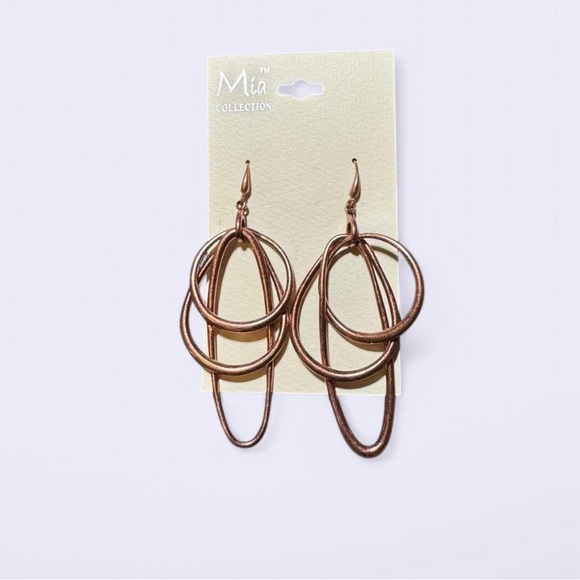 MIA COLLECTION Copper Hoop Earrings - Picture 1 of 2